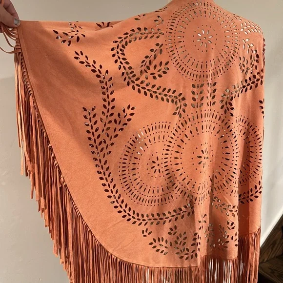 Chicos Gingered Peach Ruana Wrap - Picture 8 of 15